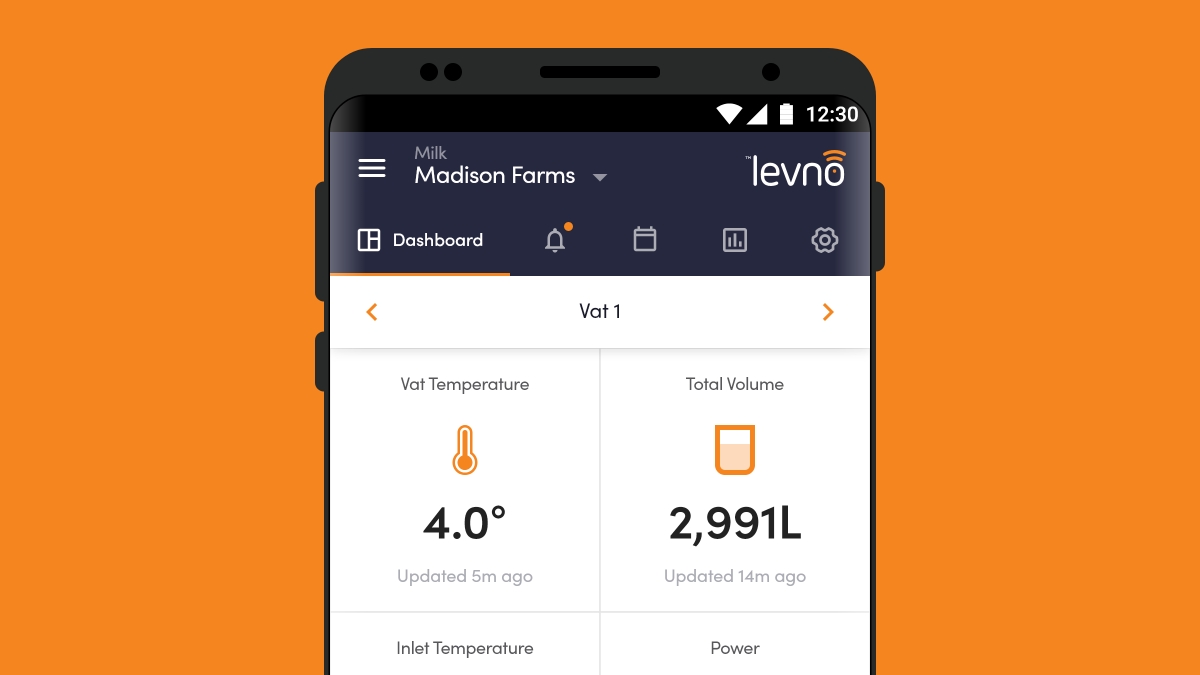 Screenshot of custom application for Levno