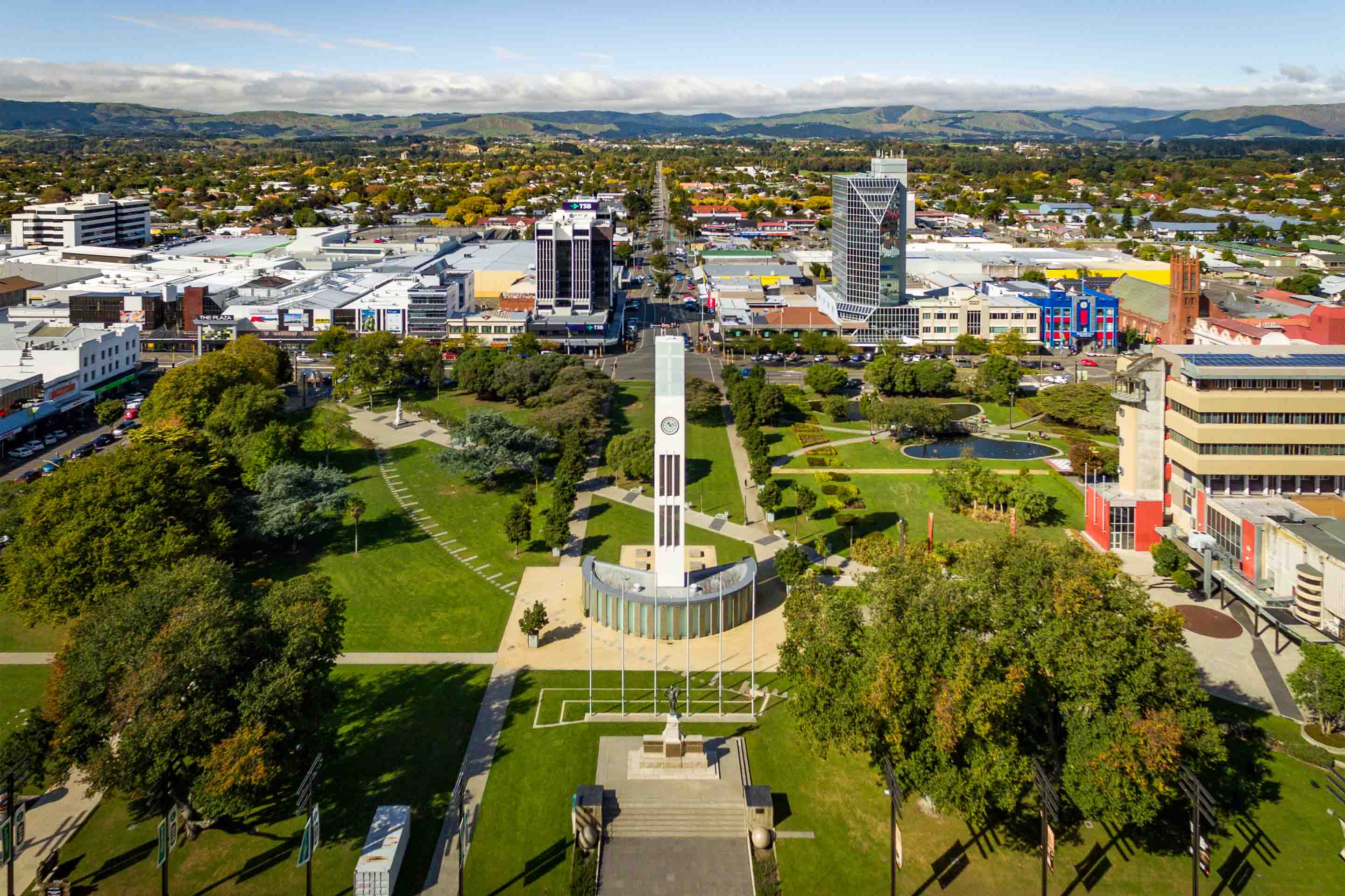 Photo of Palmerston North Square from Above